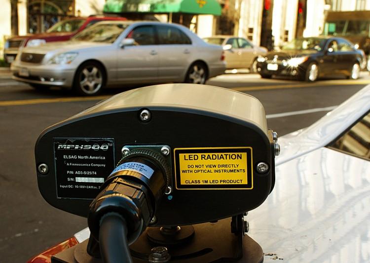 Special cameras, like the one found on this police car, snap pictures of license plates that pass by. Police say the technology has helped them catch criminals, but some are concerned that authorities are using the system for warrantless tracking. (Paul J. Richards/AFP/Getty Images)