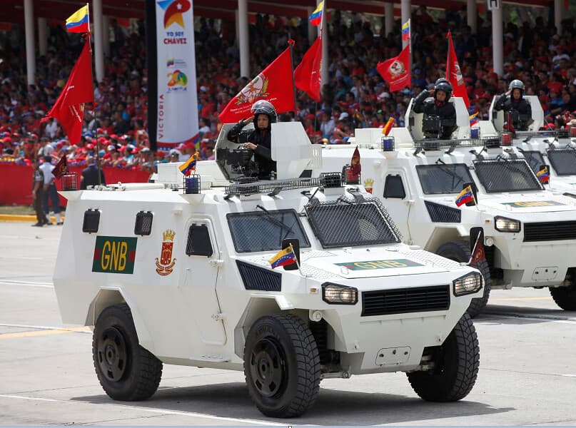 A China-made Norinco VN4 armoured personnel carrier in Caracas, Venezuela, on March 5, 2014. (Cancillería del Ecuador/Flickr/<a href="https://creativecommons.org/licenses/by-sa/2.0/deed.en">cc by-sa 2.0</a>)