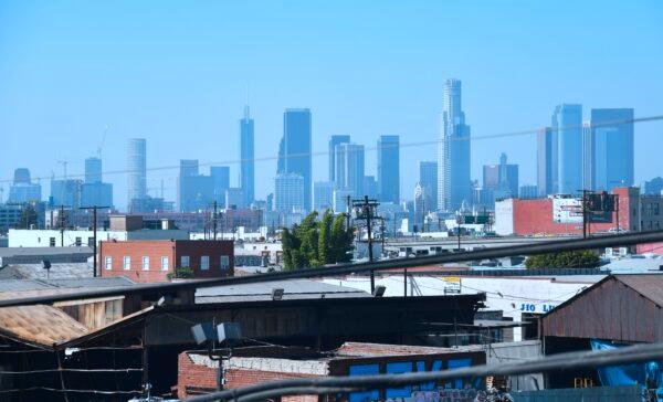 The downtown skyline of Los Angeles on Oct. 12, 2017. (Frederic J. Brown/AFP via Getty Images)