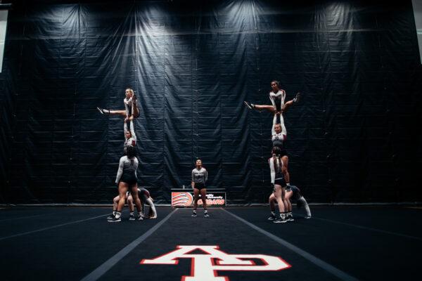 Acrobatics and tumbling athletes at Azusa Pacific University. (Ryan Walvoord)