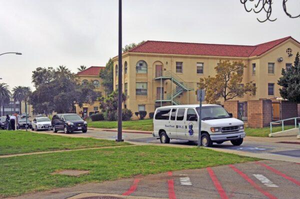 Typical housing structure of many of the disabled veterans at the Los Angeles National Veterans Home campus on Feb. 5, 2013. (Robin Kemker/The Epoch Times)