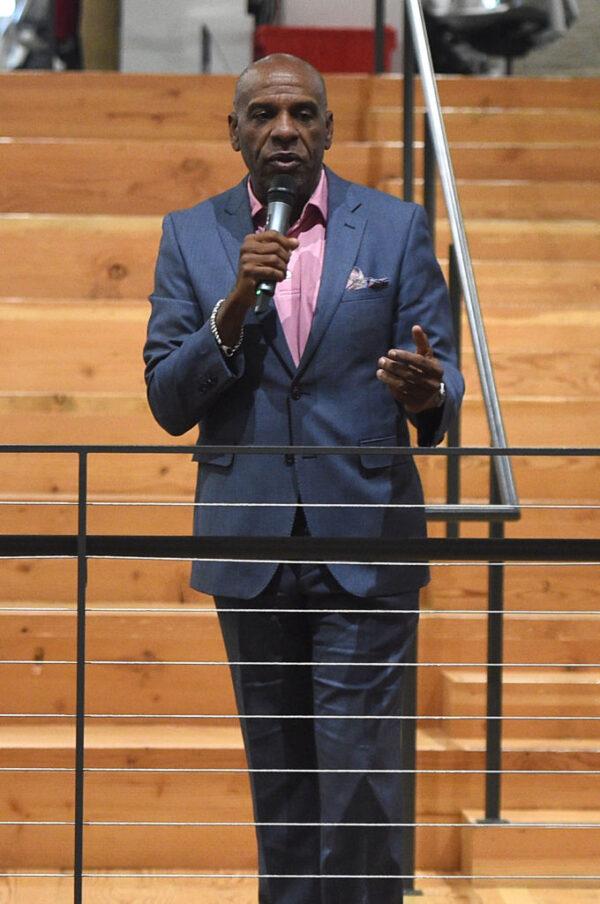 Sen. Steven Bradford attends the MedMen Red Jacket Preparation Launch with Brotherhood Crusade in Culver City, Calif., on November 7, 2019. (Joshua Blanchard/Getty Images for MedMen)