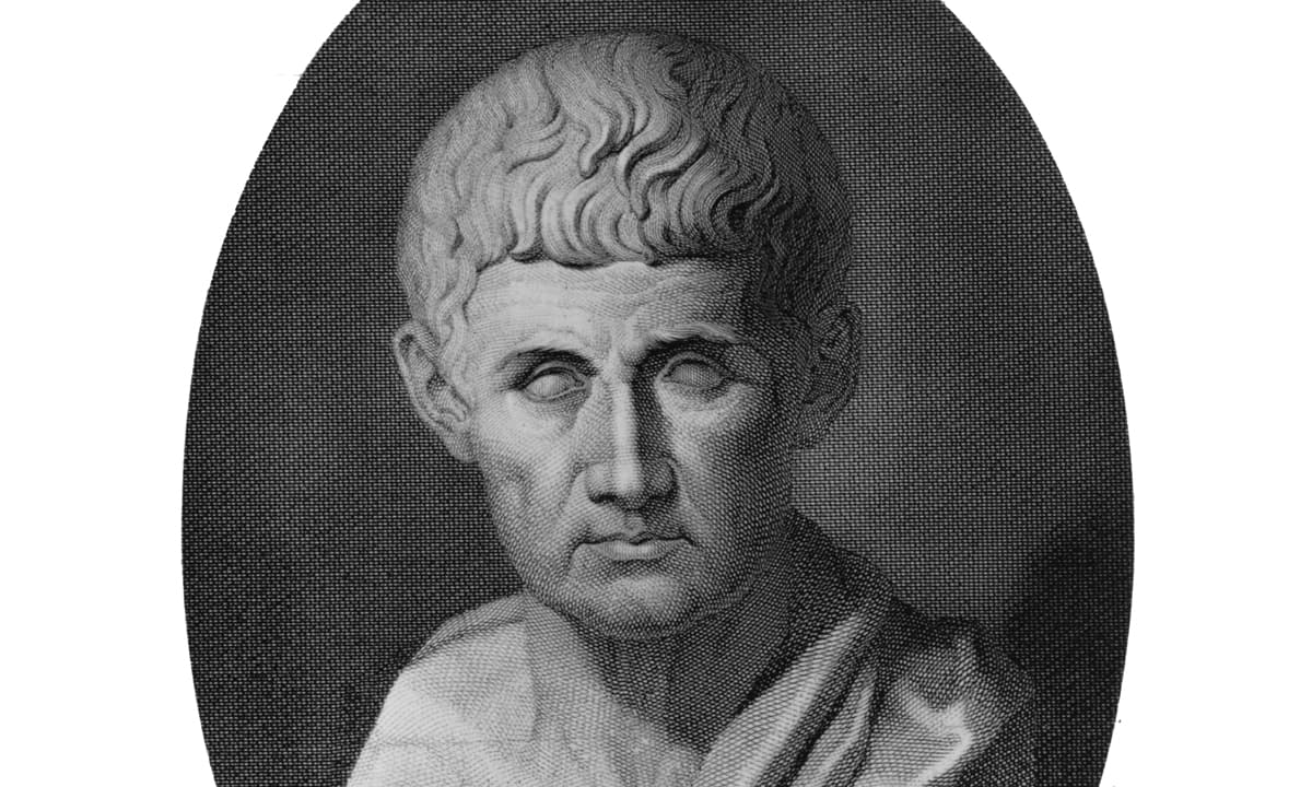 A bust of Aristotle (384 B.C.–322 B.C.), an early Greek philosopher and scientist. (Hulton Archive/Getty Images)<span style="color: #ff0000;"> </span>