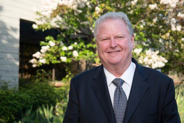 David Ellis, owner of Delta Partners, is part of an initiative to get homeless people into portable fiberglass homes. (Hau Nguyen/The Epoch Times)