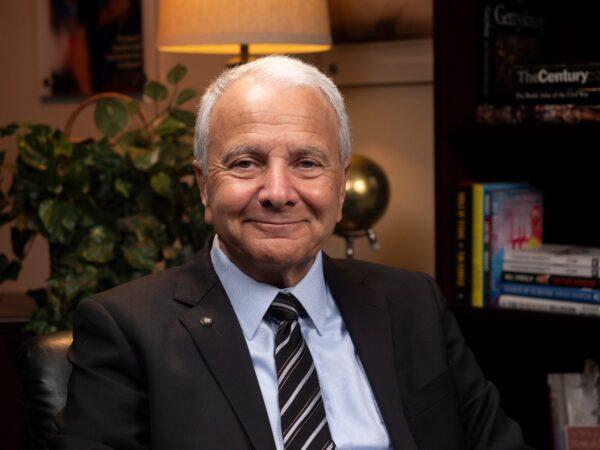 Jim Doti, professor of economics and president emeritus of Chapman College in Orange, Calif. (Hau Nguyen/The Epoch Times)