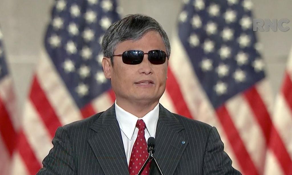 Chinese human rights activist Chen Guangcheng addresses the Republican National Convention on Aug. 26, 2020. (Committee on Arrangements for the 2020 Republican National Committee via Getty Images)