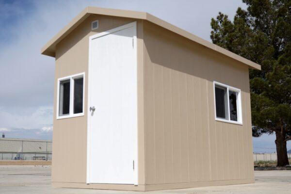 A SafeHut constructed to serve as shelter for a homeless individual. (Courtesy of SafeHuts)