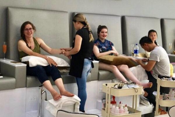 Customers are treated at the Studio 18 salon in Tustin, Calif. (Courtesy of Christie Nguyen)