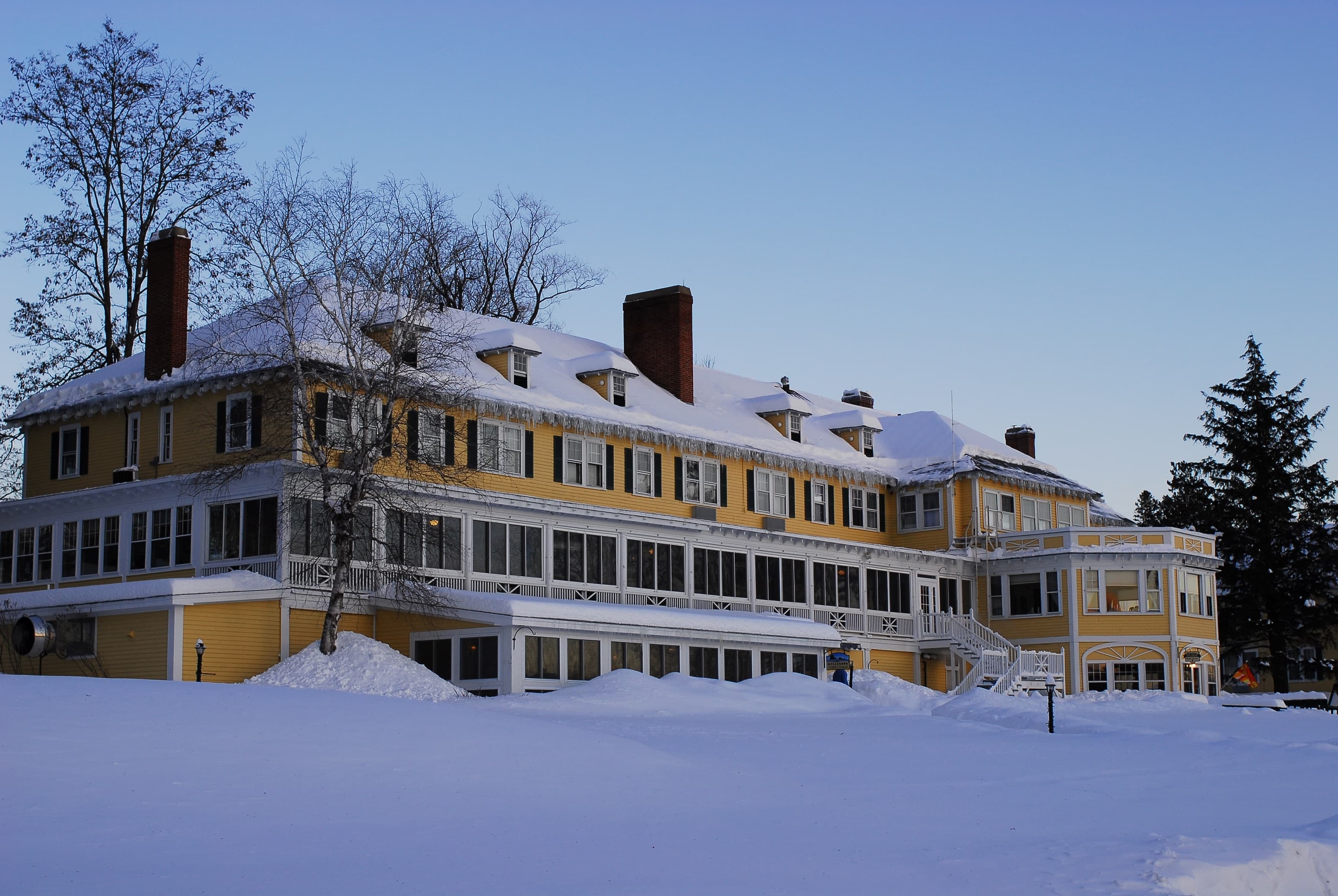 A view from the back of the historic Bethel Inn in Bethel, Maine. (Courtesy of Bethel Inn)