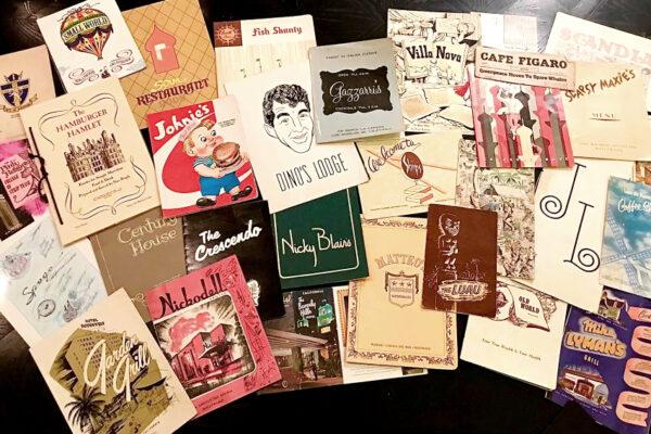 Vintage menus are part of Alison Martino's collection. (Courtesy of Alison Martino)