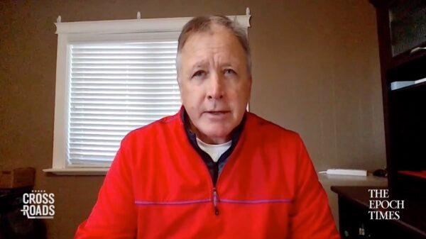 Mike Fahner, owner of the Cedar Points Nursery, in a screenshot from a video interview on "Crossroads," on March 31, 2021. (The Epoch Times)