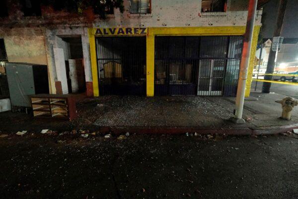 Local business are seen damaged after illegal fireworks seized at a South Los Angeles home exploded, in South Los Angeles, Calif., on June 30, 2021. (Ringo H.W. Chiu/AP Photo)