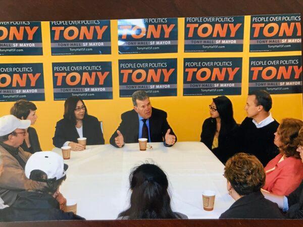 Former supervisor Tony Hall campaigns for mayor of San Francisco in 2011. (Courtesy of Tony Hall)