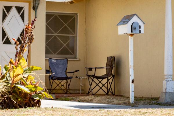 The home of shooting crimes in Huntington Beach, Calif., on Aug. 9, 2021. (John Fredricks/The Epoch Times)