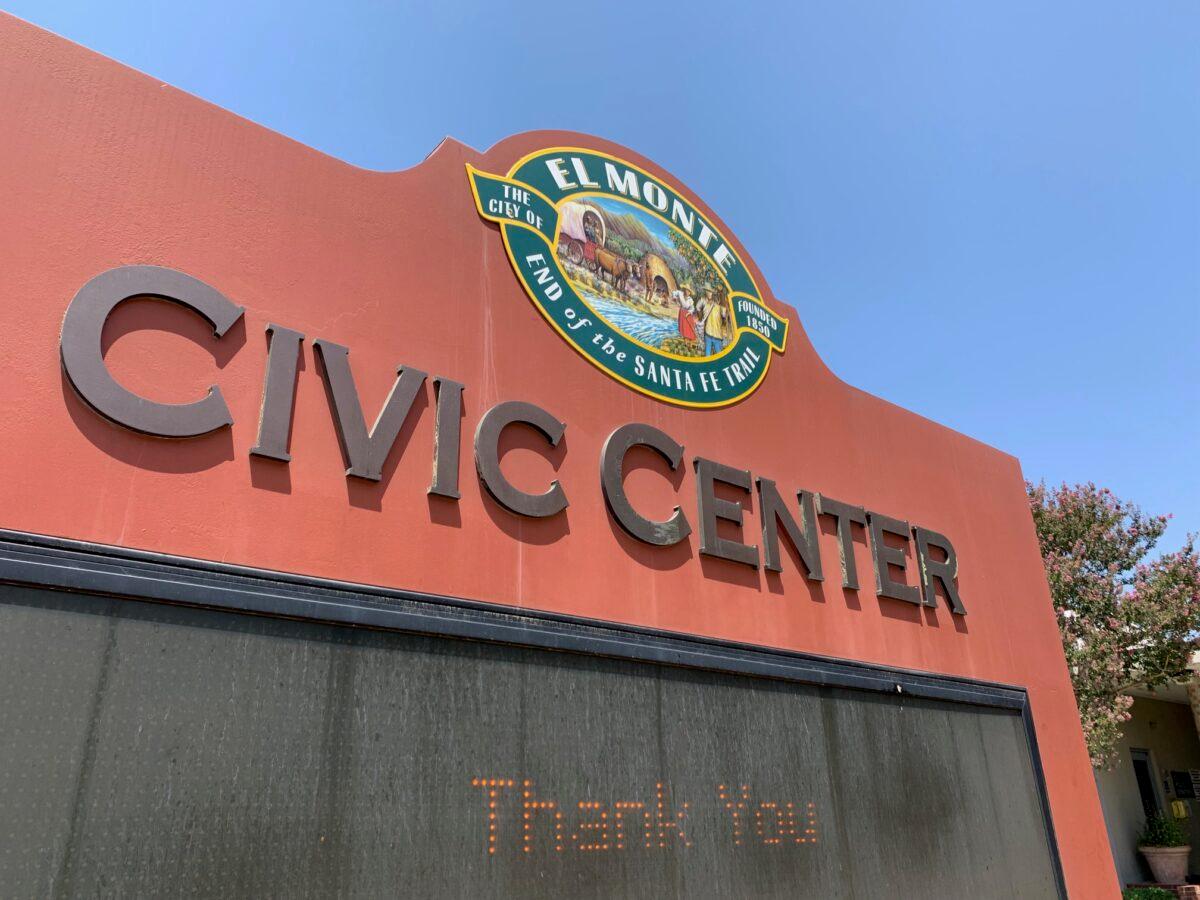 El Monte Civic Center in El Monte, Calif., on Aug. 13, 2021. (Sarah Le/The Epoch Times)