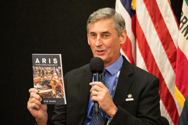 Former Deputy K9 Handler and 9/11 first responder Bob Wank shares 9/11 memories in Tustin, Calif., on Sept. 7, 2021. (John Fredricks/The Epoch Times)