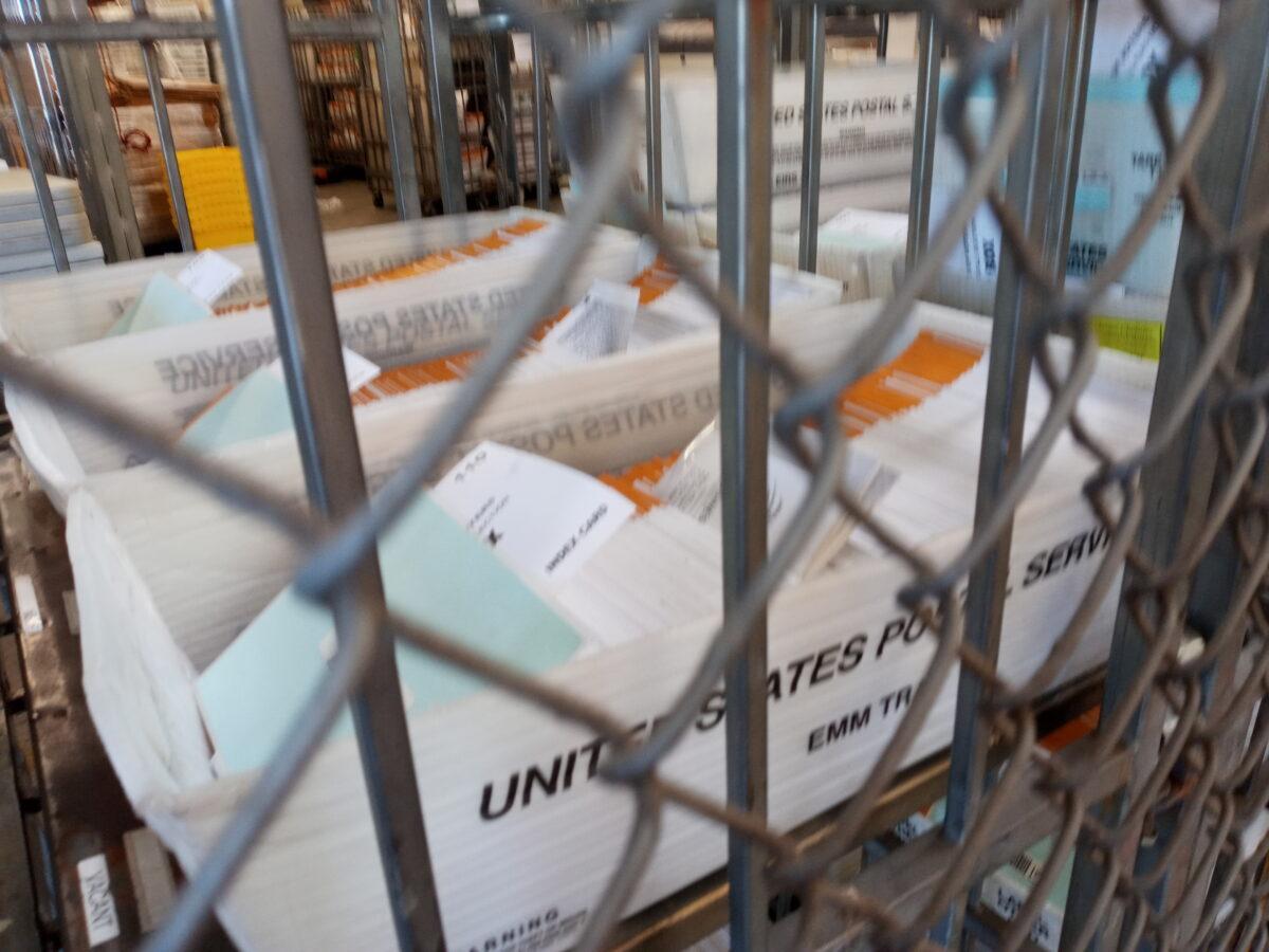 Vote-by-mail ballots in Orange County on Sept. 17, 2021. (Photo courtesy of an election observer)
