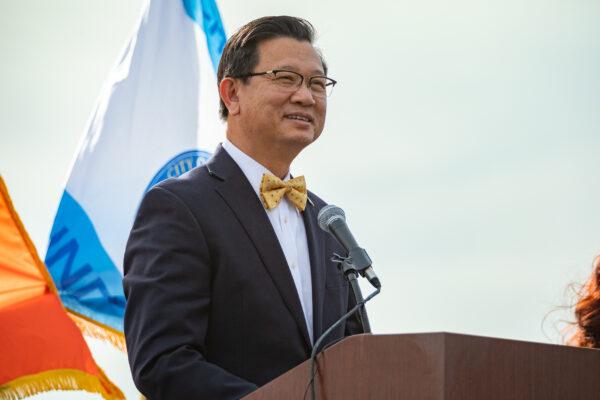 Orange County Supervisor Andrew Do speaks at an event in Anaheim, Calif., on Jan. 13, 2021. (John Fredricks/The Epoch Times)