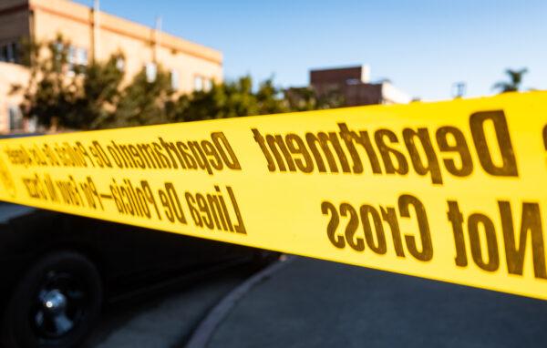 Police tape in Los Angeles on Dec. 13, 2018. (John Fredricks/The Epoch Times)