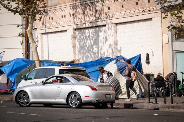Skid Row in Los Angeles on Nov. 17, 2018. (John Fredricks/The Epoch Times)
