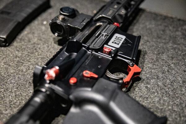 An AR-15 rifle at FT3 tactical shooting range in Stanton, Calif., on May 3, 2021. (John Fredricks/The Epoch Times)