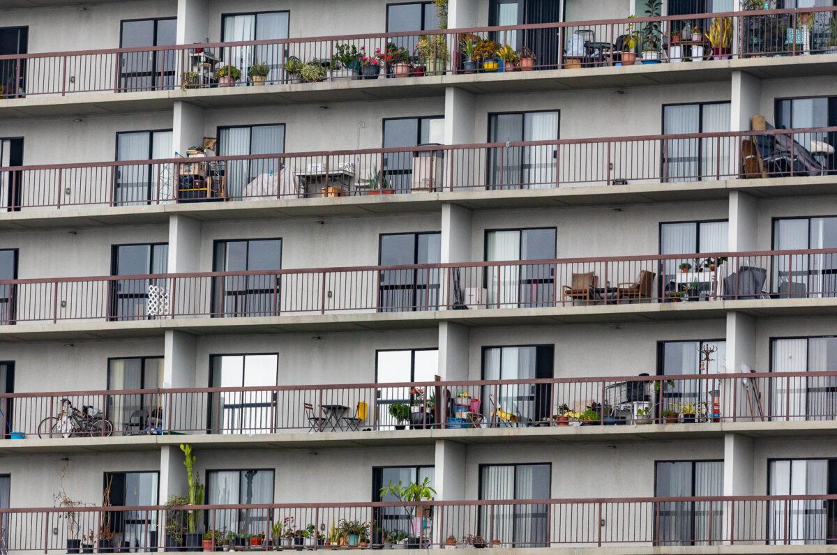 Apartments in Long Beach, Calif., on Nov. 1, 2021. (John Fredricks/The Epoch Times)