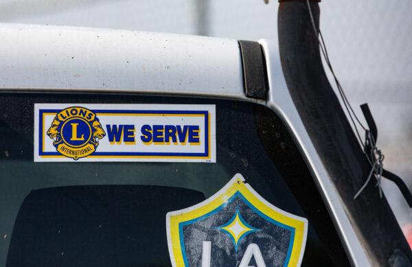 Fullerton Lions Club member Matyas Hunyadi stands near his truck he nicknamed "The Mule," with which he helps deliver food and supplies to the needy, in Fullerton, Calif., on Nov. 9, 2021. (John Fredricks/The Epoch Times)
