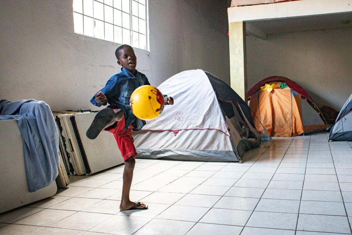 Haitian migrants find housing refuge in a local church in the city of Tijuana, Mexico, on May 27, 2017. (John Fredricks/The Epoch Times)
