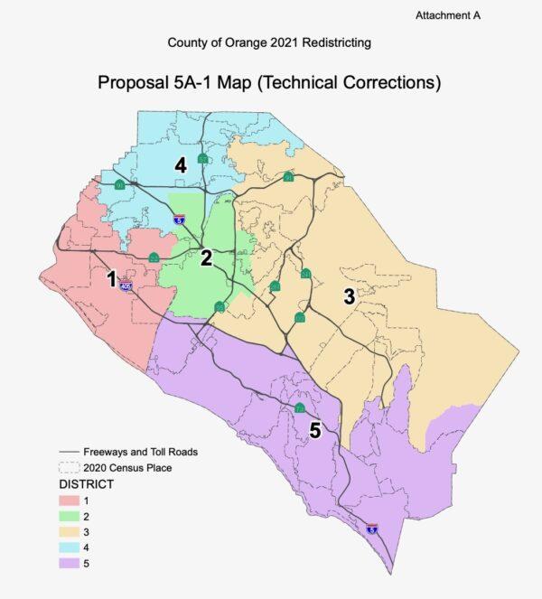 5A-1 Map (Courtesy of the Orange County Board of Supervisors)