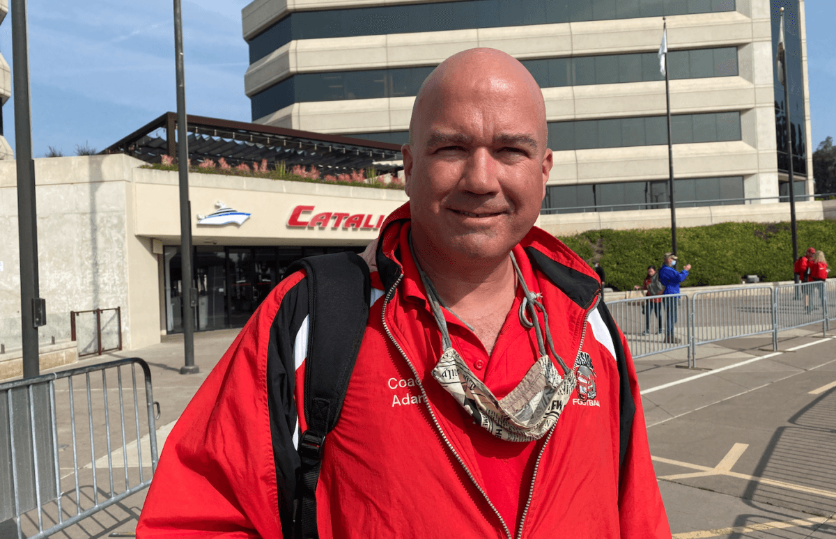 Coach Keith Adams for the California School for the Deaf, Riverside football team. (Courtesy of Erika Thompson)