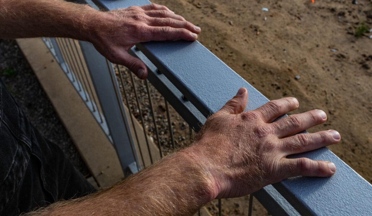 Former cocaine dealer under the pseudonym Raphael looks at the beach in Southern California on Nov. 2, 2021. (John Fredricks/The Epoch Times)