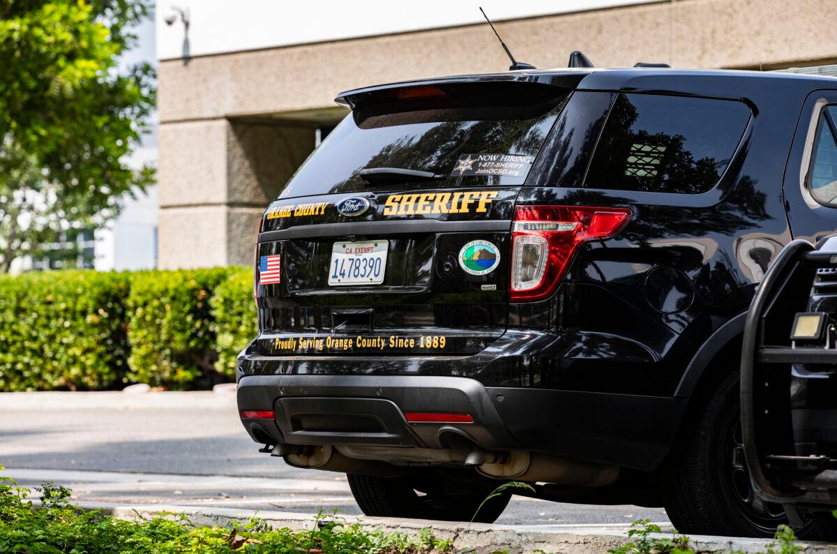 Orange County Sheriffs Department vehicles in Lake Forest, Calif., on Sept. 14, 2020. (John Fredricks/The Epoch Times)