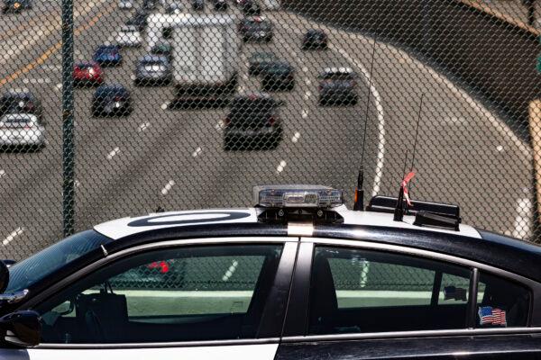 A California Highway Patrol vehicle in Orange, Calif., on May 22, 2021. (John Fredricks/The Epoch Times)