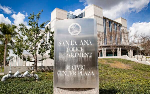 The Santa Ana Police Department on March 12, 2021. (John Fredricks/The Epoch Times)