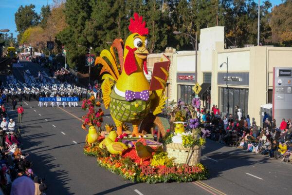 The UPS Stores float participates in the 133rd Rose Parade in Pasadena, Calif., January 1, 2022. (Ringo Chiu/AFP via Getty Images)