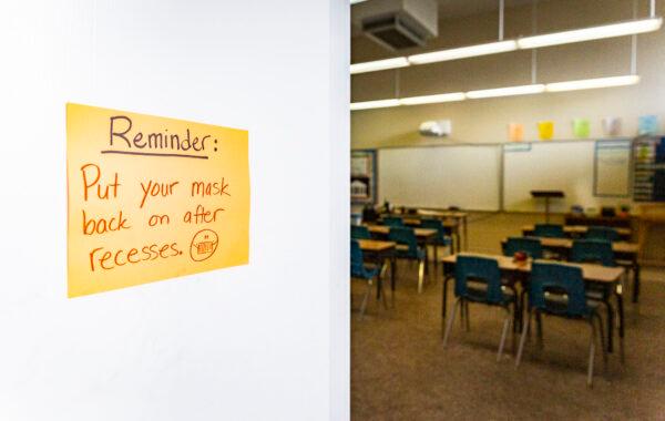 A school in Tustin, Calif., on March 10, 2021. (John Fredricks/The Epoch Times)