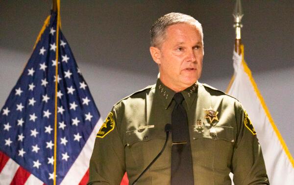 Orange County Sheriff Don Barnes speaks in Santa Ana, Calif., on Sept. 20, 2021. (John Fredricks/The Epoch Times)