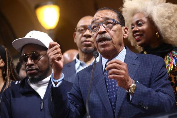 Herb Wesson (C) attends the City Of Los Angeles's Black History Month Celebration at Los Angeles City Hall, in Los Angeles, Calif., on Feb. 4, 2020. (Tommaso Boddi/Getty Images)
