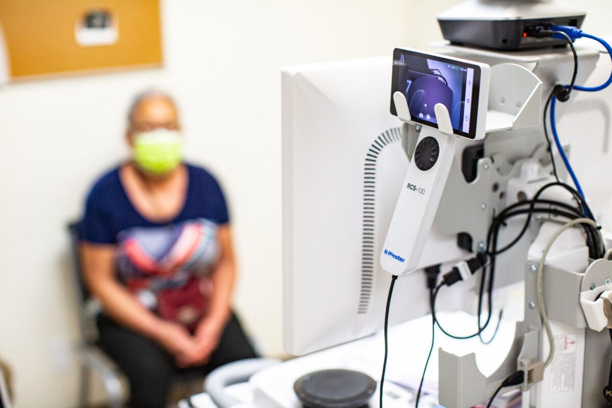 In this file photo, a patient sits in a clinic in Orange, Calif., on June 21, 2021. (John Fredricks/The Epoch Times)