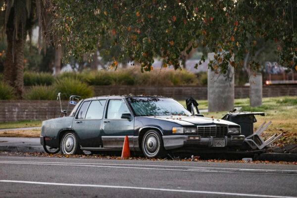 Unhoused individuals live out of cars and RVs in Los Angeles, Calif., on Jan. 20, 2022. (John Fredricks/The Epoch Times)