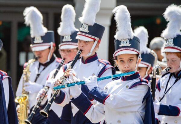 Southern Californians partake in the 55th Annual Patriots Day Parade in Laguna Beach, Calif., on March 5, 2022. (John Fredricks/The Epoch Times)