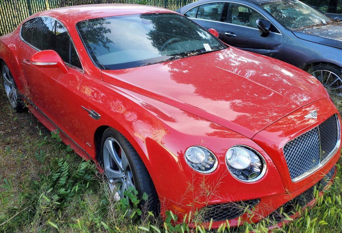 A stolen luxury car was recovered by a special unit with the California Highway Patrol (CHP) on March 24, 2022. (Courtesy of California Highway Patrol)