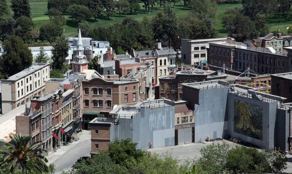 Universal Studios in Hollywood is pictured in this panoramic view in Universal City, Calif., on April 9, 2007. (Gabriel Bouys/AFP via Getty Images)