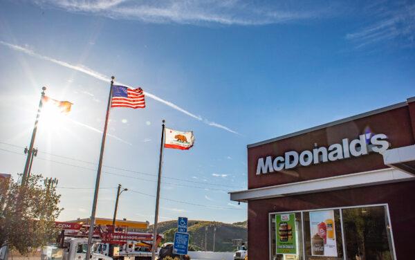A McDonalds restaurant in Gorman, Calif., on April 18, 2022. (John Fredricks/The Epoch Times)
