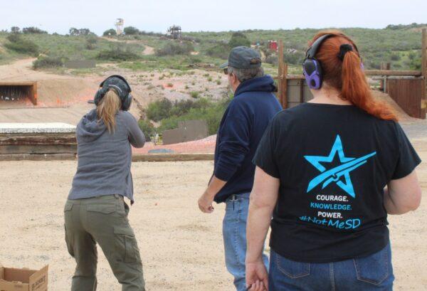 The #NotMeSD volunteers in action at Lemon Grove Rod & Gun Club in Alpine, Calif., on April 2, 2022. (Courtesy of Supervisor Joel Anderson’s Office)
