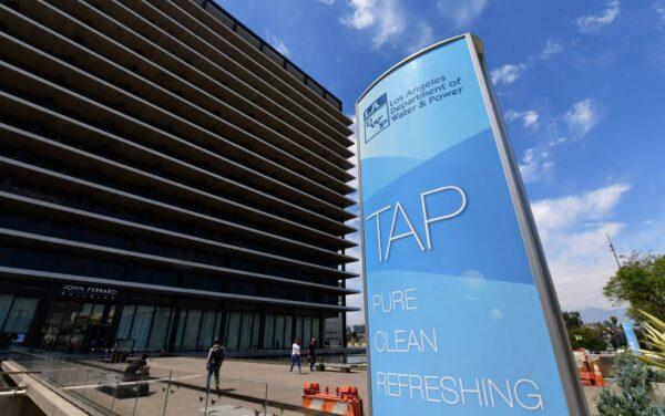 The Los Angeles Department of Water and Power headquarters in Los Angeles, California on July 22, 2019. (Frederic J. Brown/AFP via Getty Images)