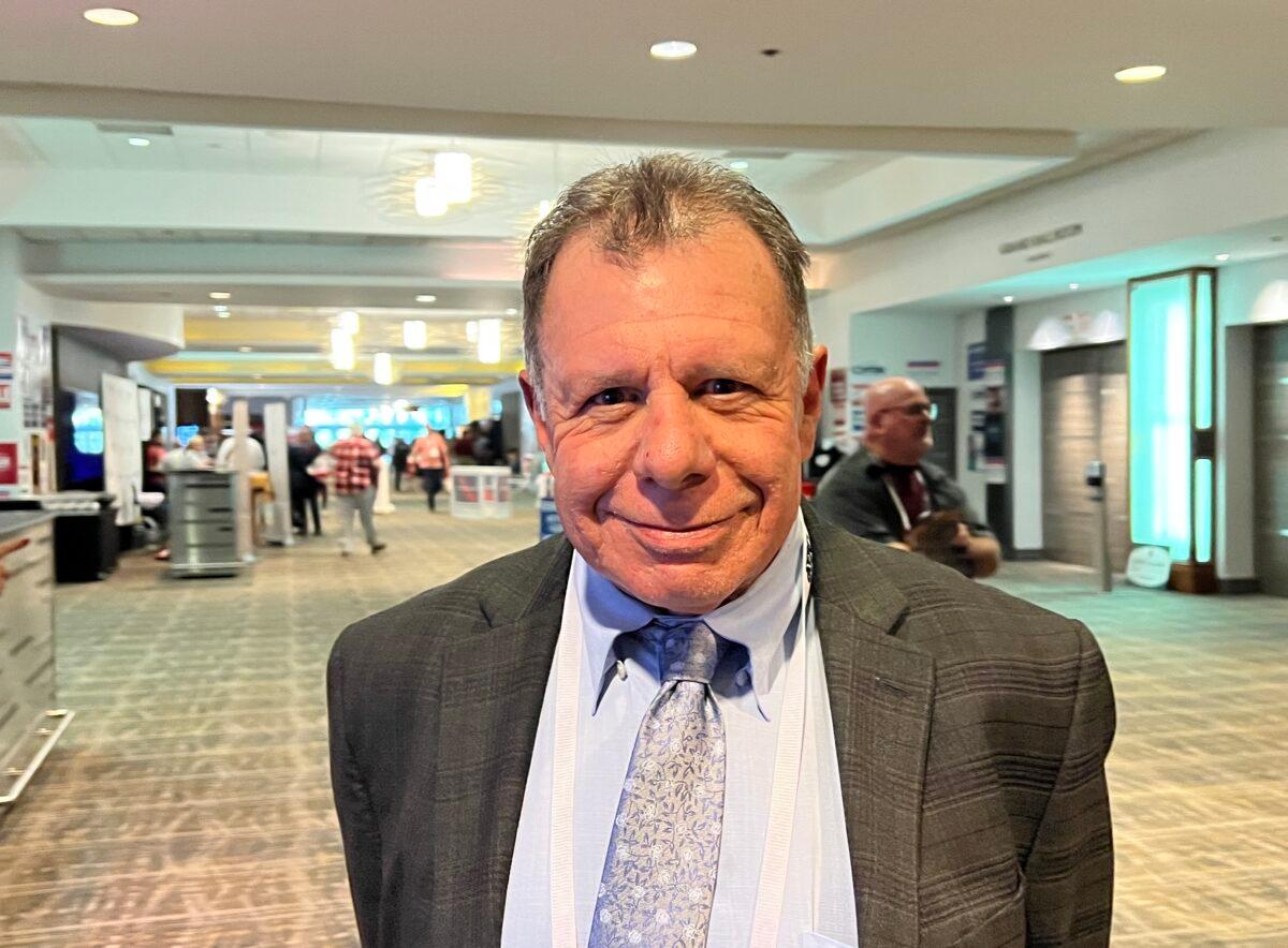 Mike Netter at the California Republican Party Convention in Anaheim, Calif., on April 22, 2022. (Brad Jones/The Epoch Times)