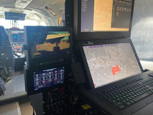 The “Intel-24” aircraft at the Hollywood Burbank Airport in Burbank, Calif., on May 10, 2022. (Jill McLaughlin/The Epoch Times)