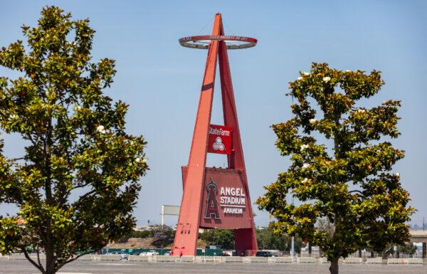 Angel Stadium in Anaheim, Calif., on May 24, 2022. (John Fredricks/The Epoch Times)