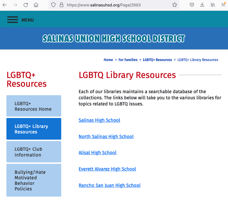 (Screenshot via Salinas Union High School District)